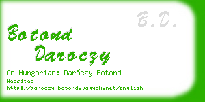 botond daroczy business card