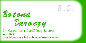 botond daroczy business card